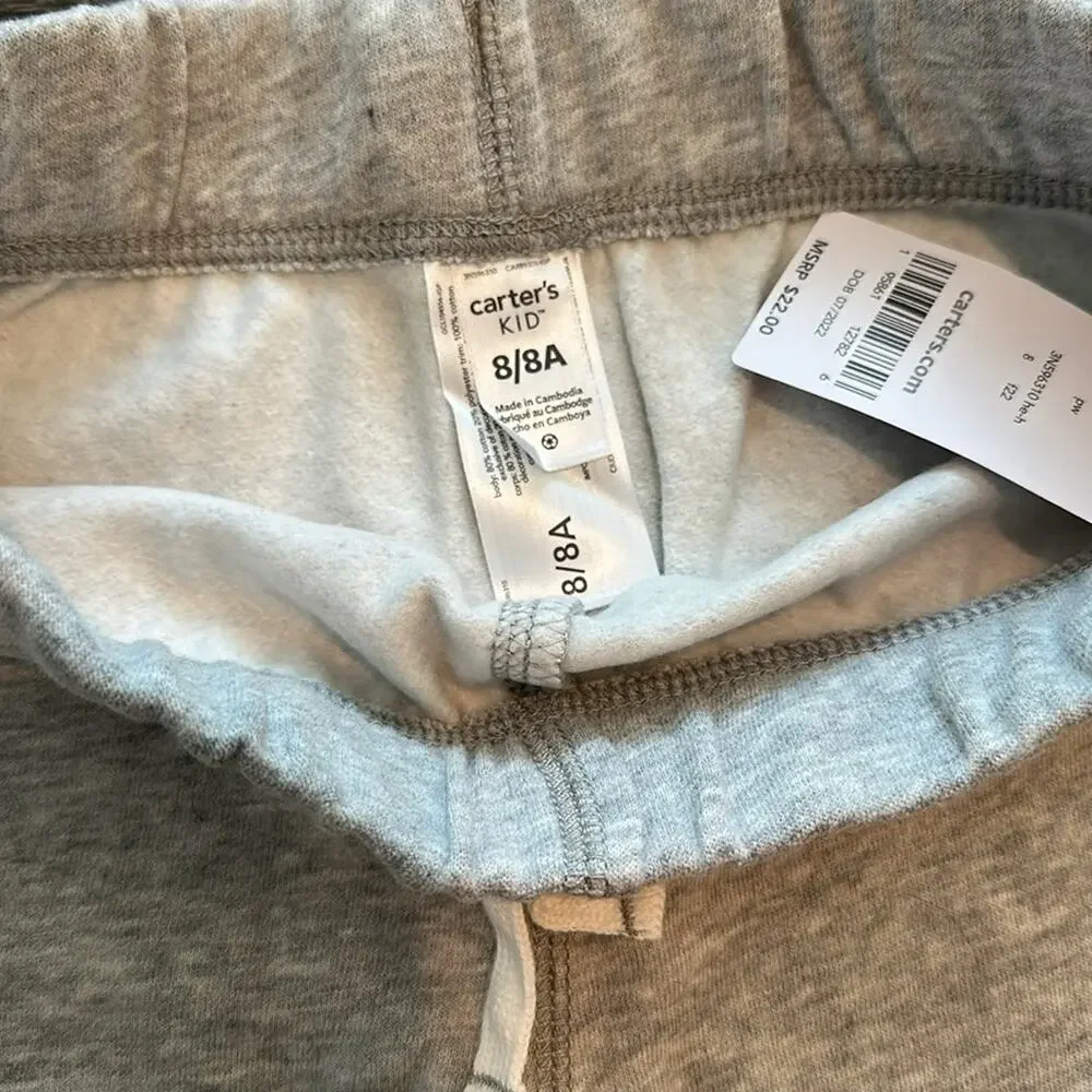 Carter's‎ size 8 Light Gray Performance Jogger Sweatpants